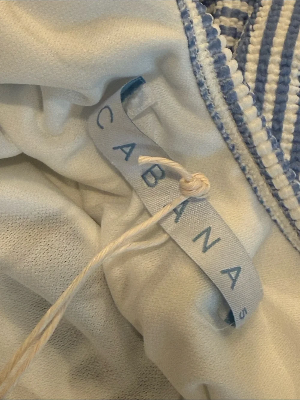 Cabana Blue & White Striped Top. Size 5